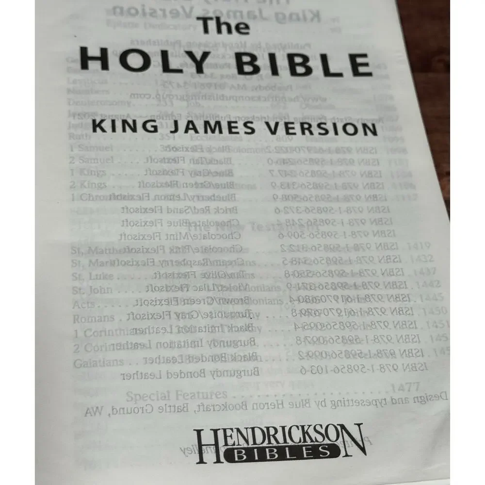 Holy Bible KJV Hendrickson Bibles 2021 Leather